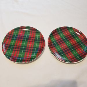 Christmas striped plates